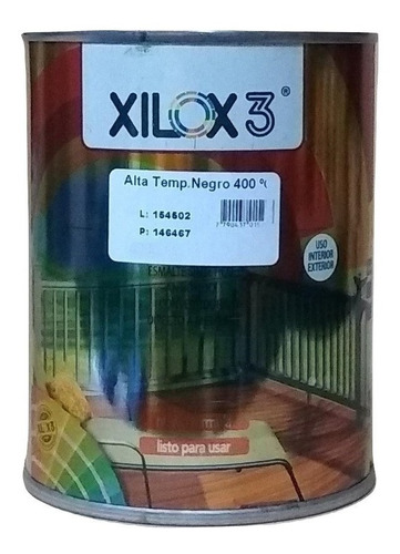 Xilox Esmalte Alta Temperatura Negro X 1 Lt M Envios