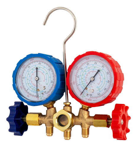 Válvula de Manometro Gadnic Man1ref-Pro de Cobre Doble Cabezal Fluorada