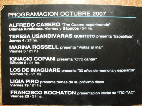 Entrada Teatro The Casero Experimendo Nd Ateneo 13-10-07