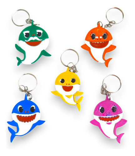 Baby Shark Llaveros X5 Familia Souvenirs Regalo