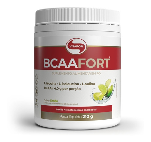 Bcaa Fort Pote 210g Sabor Limão - Vitafor