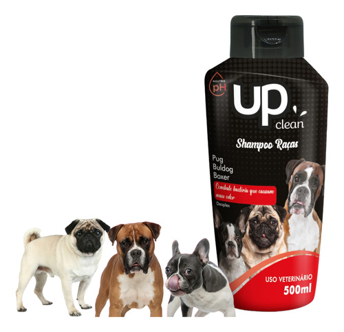 Shampoo Pet Raças Pug - Buldog - Boxer - Combate O Mau Odor