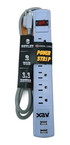 Regleta Electrica Extension 6 Toma 2 Usb Diese Nt. 3744 Xavi