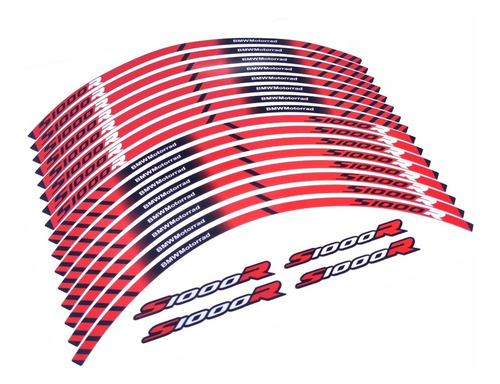 Kit Adesivos Friso Refletivo Roda Moto Bmw S1000r Fri030
