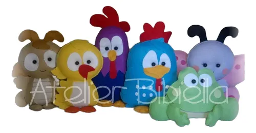 comprar Galinha Pintadinha 20 Cm - Kit Cu002F 6 Personagens Feltro