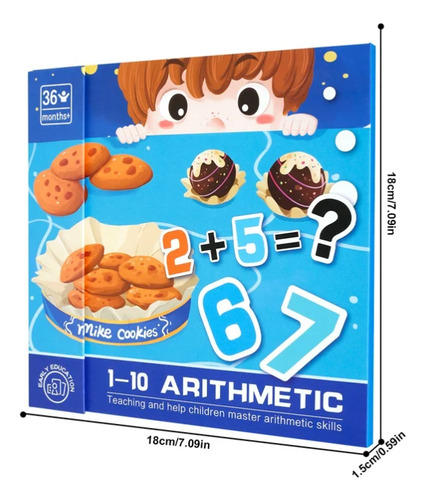 Libro Magnético Enseñanza Matemática Didáctico Galletas