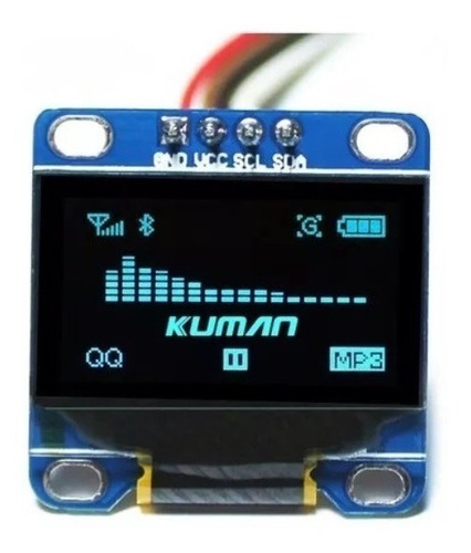 Display Lcd Oled Azul 128x64 I2c Pantalla 0.96 I2c Arduino