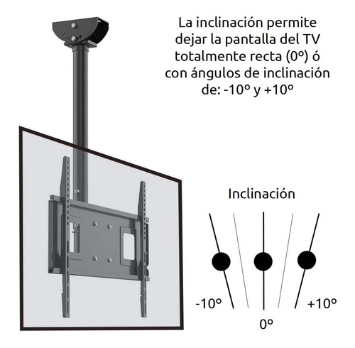 Imagen 5 de 10 de Soporte Techo Móvil Giro Tv 42,49,50,55,58,60,65 Pulgadas