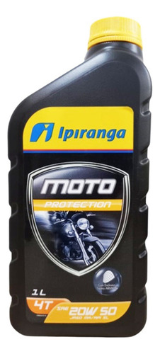Óleo Moto 20w50 Mineral Ipiranga Protection 4 Tempos 1 Litro