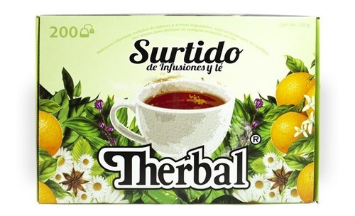 Te Surtido De Infusiones Y Tés Therbal Super Size 200 Sobres