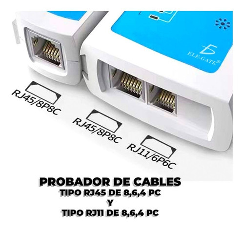 Probador Testeador Cable De Red Utp Rj11 Rj12 Rj45 Ethernet
