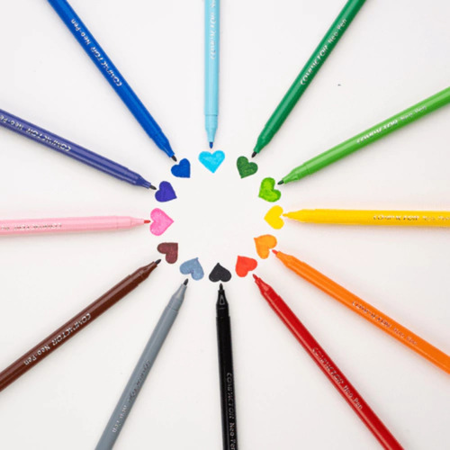 Canetinha Hidrografica Escolar Neo Pen Gigante 12 Cores