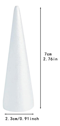 10 Conos De Espuma Para Manualidades, 7 Cm X 2,3 Cm