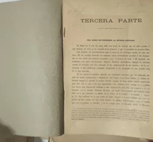 Partituras , Enseñanza Solfeo , Teórico Tercera Parte ,clo3 (Usado)