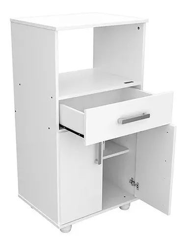 Mueble Microondas Cocina Organizador Blanco Melamina