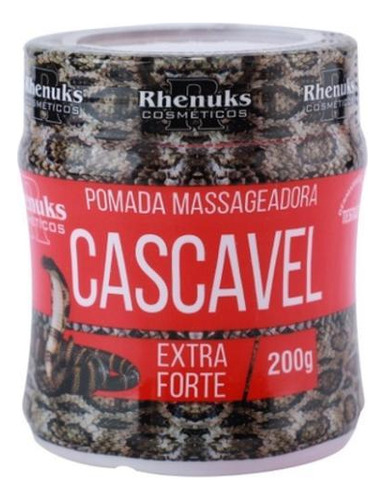 12 Unidades Pomada Massageadora De Cascavel 200g Rhenuks