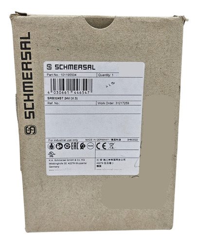 Schmersal 101195504 Srb324st 24v (v.3) Rele De Seguridad