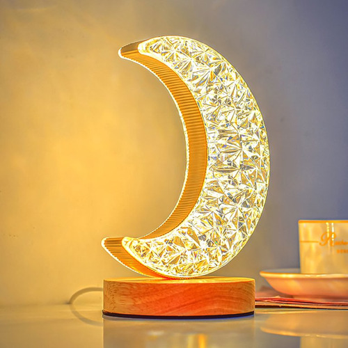 Lampara De Luna Recargable Touch 3 Niveles Luz De Noche