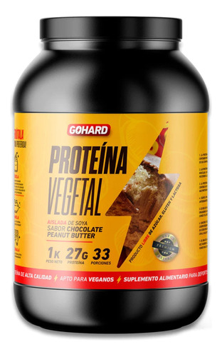 Proteina Vegetal Soya Gohard 1 Kg Chocolate Peanut Butter