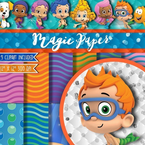 Papeles Fondos Digitales - Bubble Guppies Magic Paper
