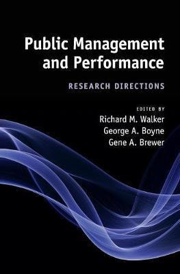 Libro Public Management And Performance - Richard M. Walker