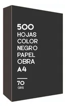 Comprar Papel Color Negro 500 Hojas  A4 70 Grs Consulte Otros Color
