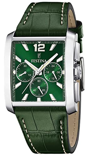 Festina Quartz Chrono (38 Mm) Esfera Verde-cuero Verde F****