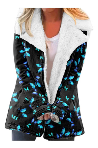 Chaqueta Tie Dye Para Dama Forrada Sherpa Talla Grande