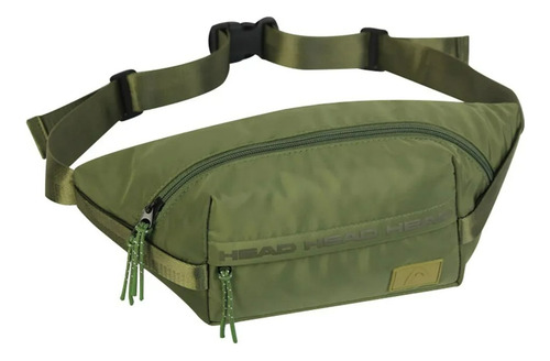 Riñonera Head Color: Verde - Medida: 37x15x10 Verde Musgo Lisa
