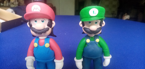 Figuras De Mario Y Luigi - Masa Flexible