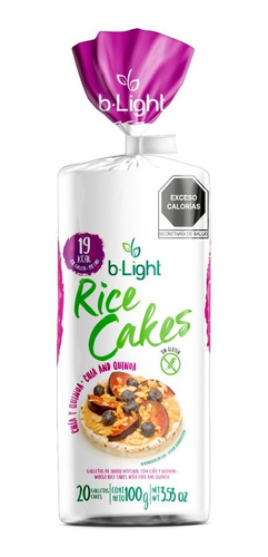 Galletas De Arroz Rice Cakes B-light 100 Gr Chía Y Quinoa