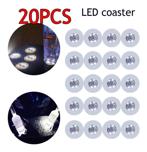 Imagen 2 de 10 de 20 Botellas Glorificadoras Pegatinas Led Posavasos