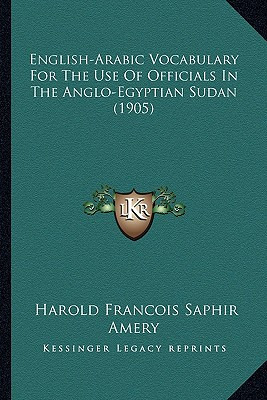 Libro English-arabic Vocabulary For The Use Of Officials ...