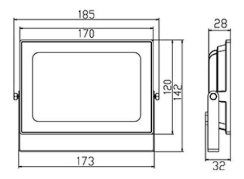 Imagen 2 de 6 de Proyector Exterior Reflector Led 50w Ideal Patios Jardines