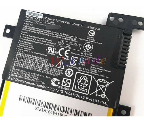Imagen 3 de 3 de Bateria C21n1347 Para Asus X554l X555 X555l X555y X555ln