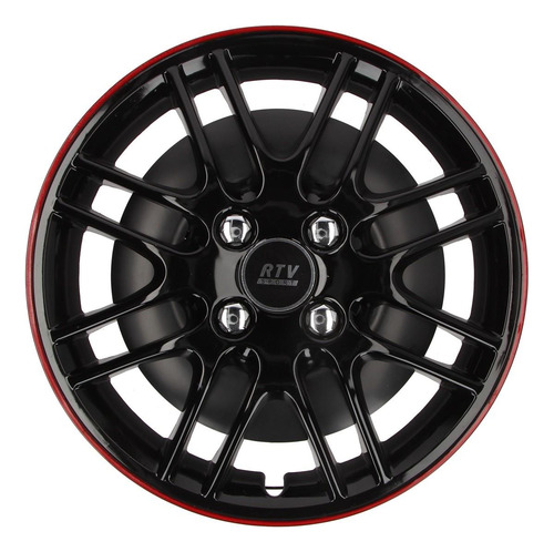 Juego Tazas (x2) 14 Pulgadas Universal Negro Circulo Rojo Sa
