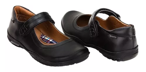 Retrato Maletín panel Zapatos Escolares Niña Negros Piel Casuales Flats Coqueta
