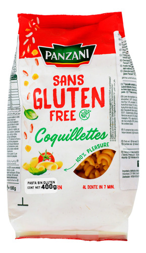 Pasta Panzani Coquillettes Sin Gluten 400g