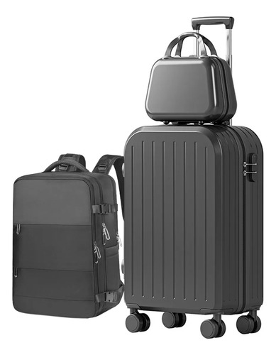 Set De 3 Maletas De Viaje 20 + 14 , 35l, Con Mochila, Equip