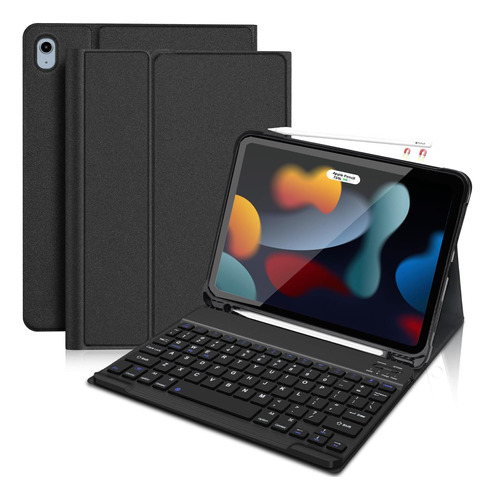 Funda Con Teclado Marca Dingrich / Para iPad 10.9  / Black