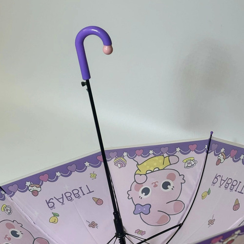 Paraguas Infantil Con Estampados De Animales Kawaii H G Q Color Rosa Pálido