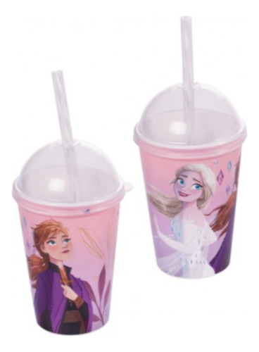 Vaso Plástico Milk Shake 280 Ml Frozen Elsa Ana