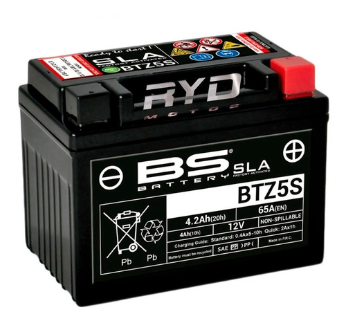 Bateria Yamaha Yzf R15 Btz5s = Ytz5s Bs Battery