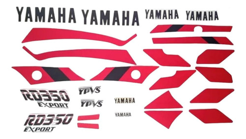 Jogo De Faixas Yamaha Rd 350 1989 Branca Lbm