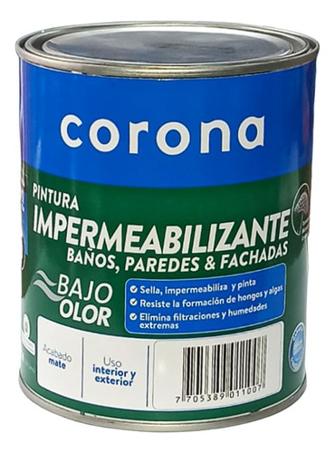 Pintura Impermeable 1/4 Gl