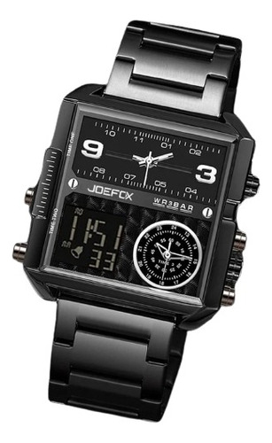 Reloj Joefox Metalico Doble Hora Hombre 