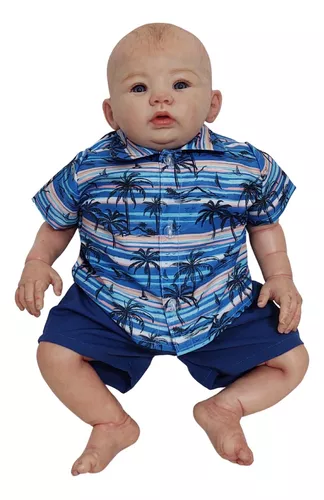 Macacão para Bebê Reborn Menino Recém Nascido/Roupa para boneca Menino  Roupa de Bebê