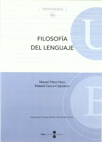 Libro Filosofia Del Lenguaje 203  De Garcia Carpintero Sa