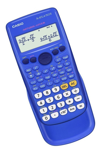 Casio Calculadora Cientifica Fx-82la Plus 252 Funciones Azul