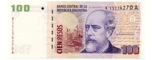 Argentina 100 Pesos Reposición Del Pont Boudou Bottero 3765a